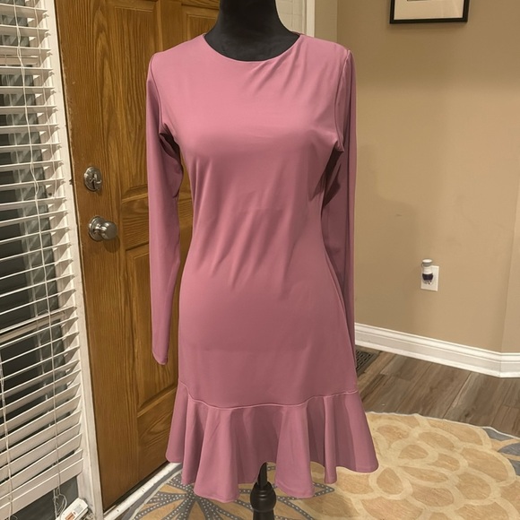 Susana Monaco Mauve Ruffle Dress - NWOT - Picture 2 of 4